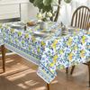 Klassisches Iris-Muster Zitrone Rechteck Wasserdichte Tischdecke Partydeko Waschbare Küchen-Esstischdecke Hochzeitsdekorationen