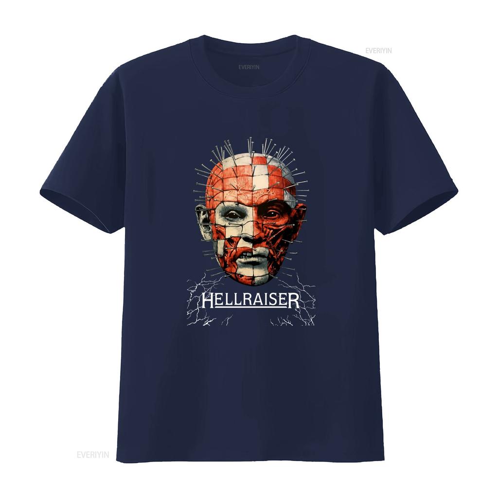 Hellraiser Pinhead Horror Movie Poster T Shirt for vintage Washed Stretched Slightly homme Soft Unisex Top For Everyday Wear