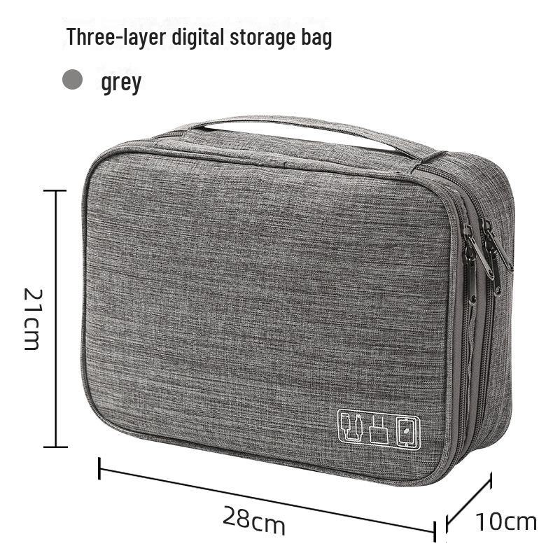 Multifunctional Travel Bag for Cables, Chargers, Power Banks, and Cosmetics