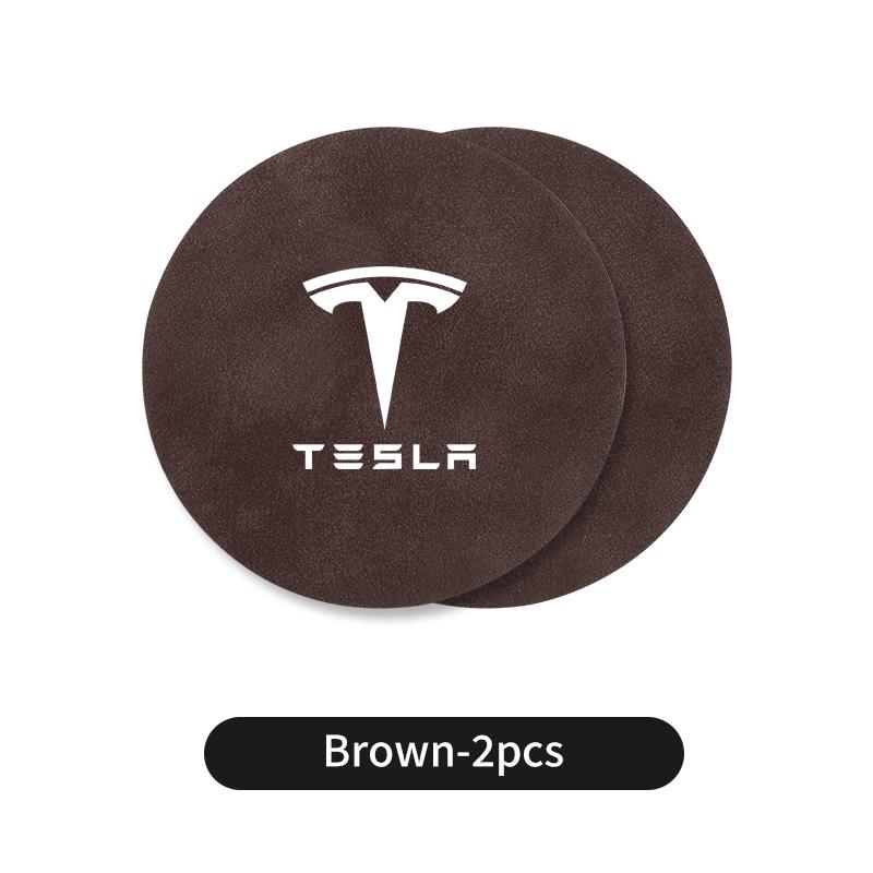 2PCS Car Valve Coaster Water Cup Holder Anti-slip Pad Mat For Tesla Model 3 Model S Model X Model Y Roadster Bonina Coil Juguete