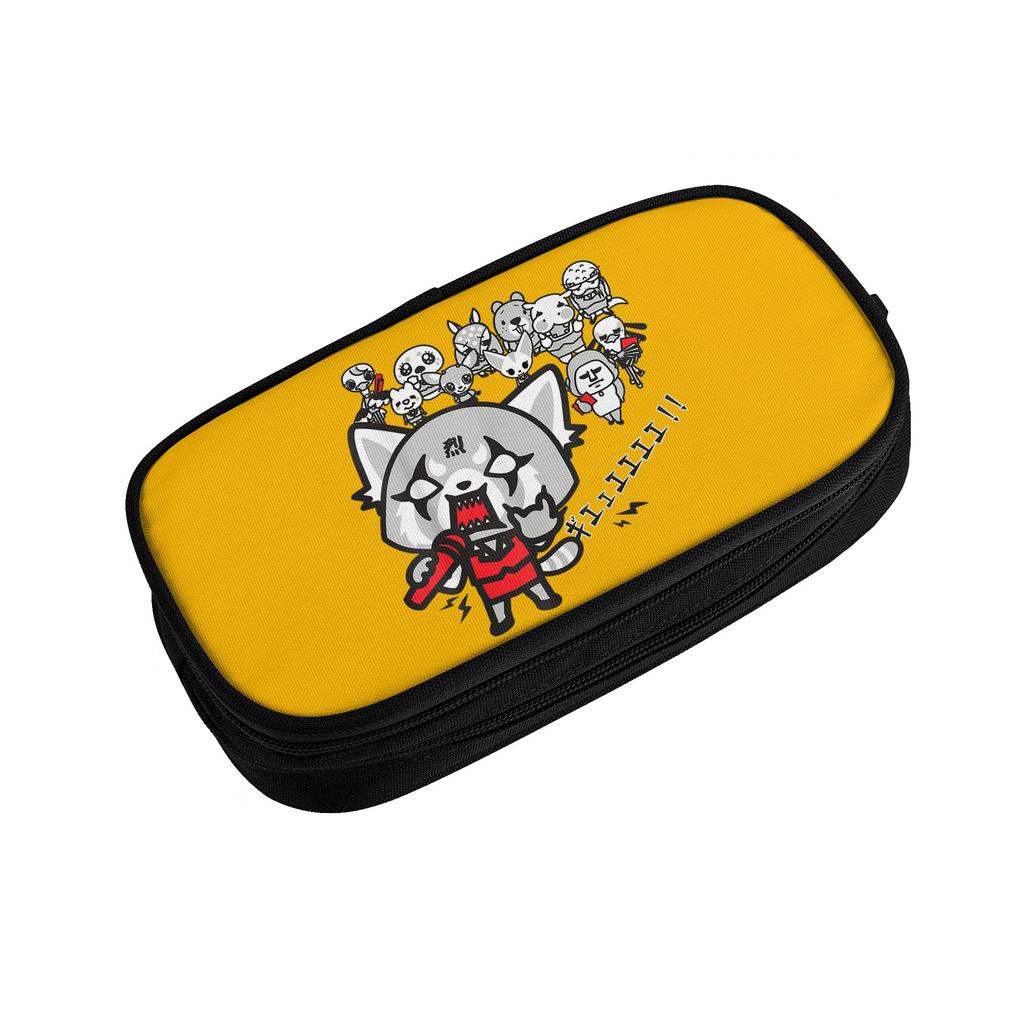 Creative Aggretsuko Rage Karaoke Pencil Cases Pencil Pouch Kids Large Storage Bag School Supplies Zipper Stationery