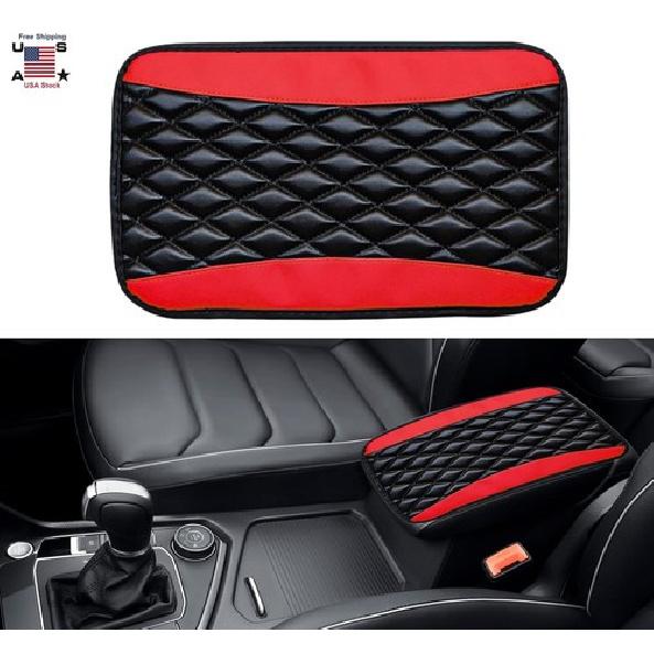 Universal Car Leather Armrest Pad Cover Protector Center Console Box Cushion Mat
