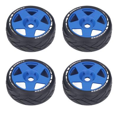 4 Pièces Roues RC 18 GT Pneus de Course sur Route à Forte Adhérence Roues On Road Résistantes à l'Usure avec 17 mm