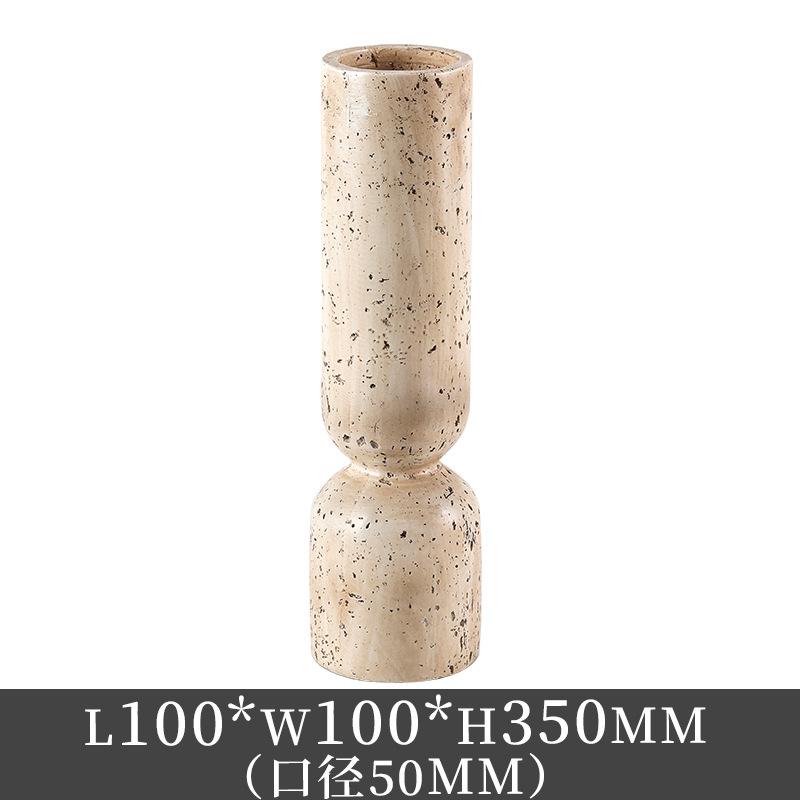 Marbling Fruit Dish Round Tray Desktop Storage Container Candlestick Candelabrum Candle Holder Home Decoration Accessories