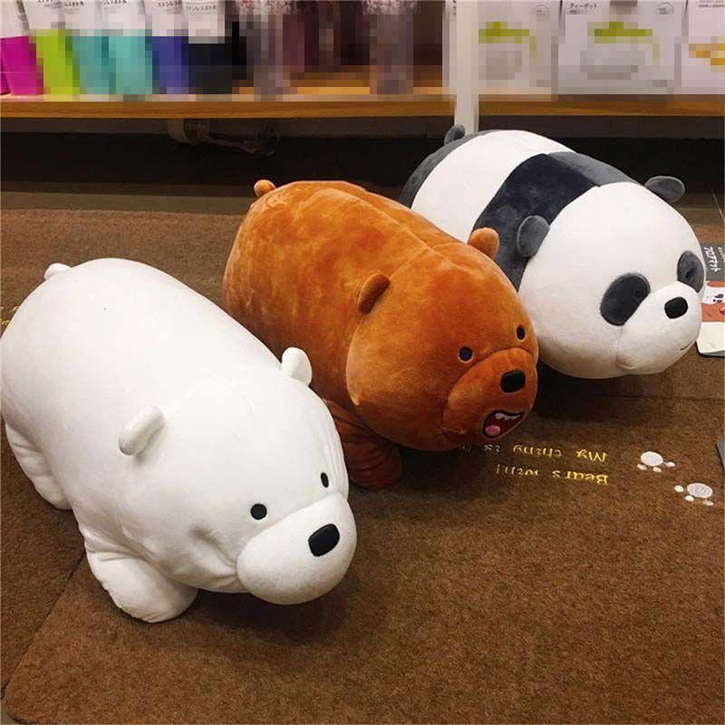 Charming We Bare Bears Ice Bear Plush Toy Super Soft Stuffed Doll For Kids