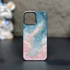 Golden Stars Moon Nebula Pink Phone Case For iPhone17,16,15,14,13,12,11 Plus,Pro Max Black Matte Shockproof Cover