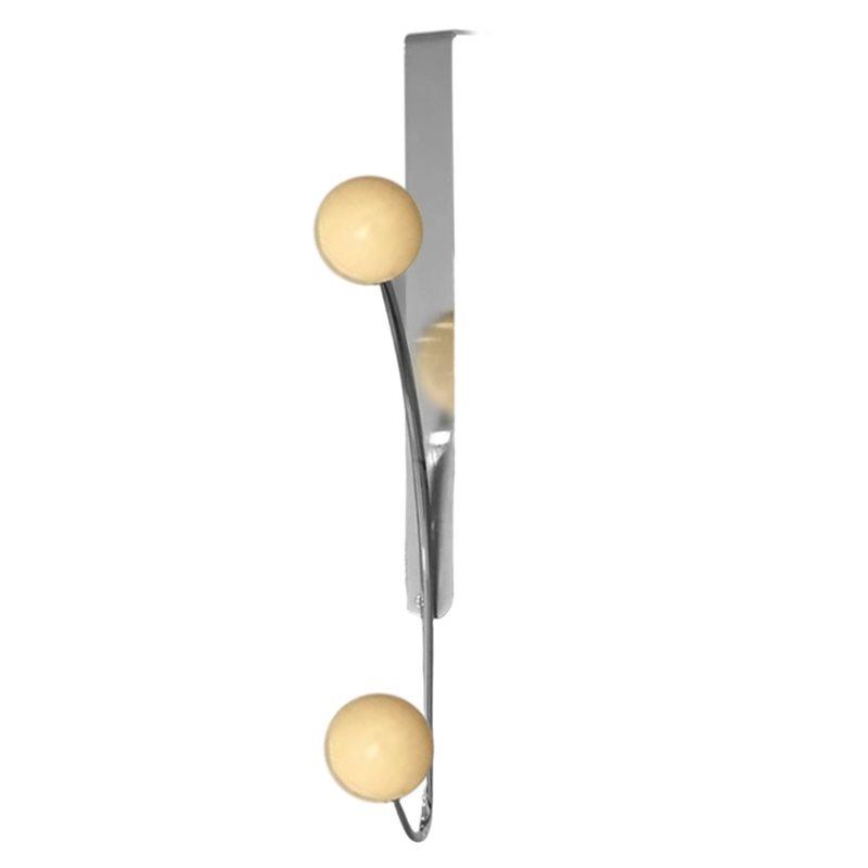 Over-The-Door Iron Hook Rack Heavy-Duty Metal Hooks Easy Install For Coats,Hats- Perfect For Bedroom, Bathroom Storage