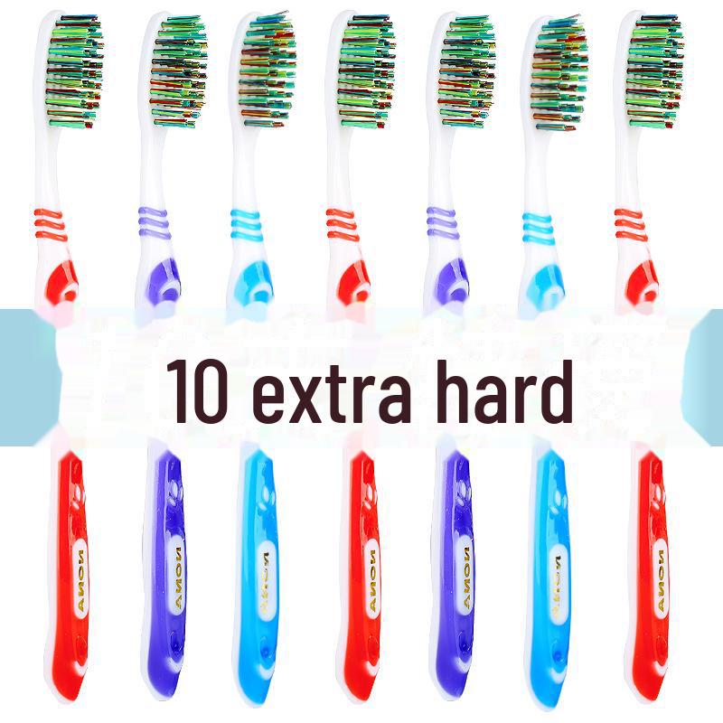 Extra-Firm Bristle Adult Toothbrush for Smoke Stain Removal, Whitening, and Household Cleaning – Family Pack