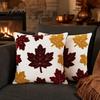 Skin Friendly Throw Pillow Shells Maple Leaf Cushion Cover, Fall Acorn Decorative Sofa Cover 18x18 Inches Farmhouse Case for Autumn Home Decor Covers