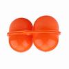 Plástico 2 piezas Portahuevos Caja de almacenamiento contenedor Para uso de picnic al aire libre Camping(naranja)