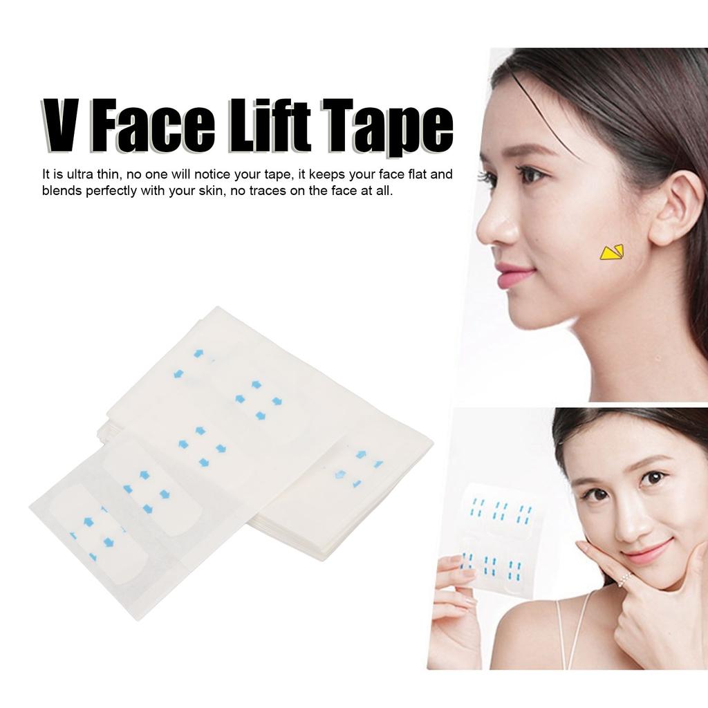 100pcs V Face Lift Tape Portable Wrinkle Face Lift Tape for Double Chin Saggy Skin