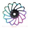 Mountain Bicycle Ceramics Rear Derailleur Pulley Transmission Bearings Bike Cycling Accessorycolorful 13T