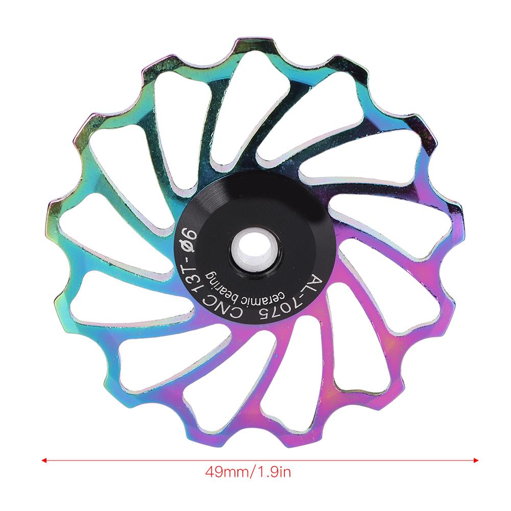 Mountain Bicycle Ceramics Rear Derailleur Pulley Transmission Bearings Bike Cycling Accessorycolorful 13T