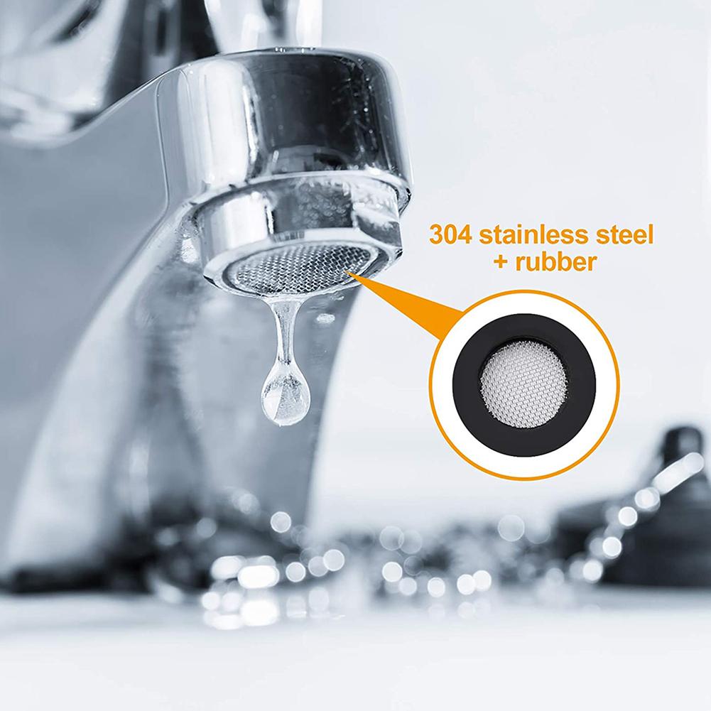 20 Pcs Hose Rubber Washer Seal O Ring Hose Gasket Filter Net Mesh For Shower Head Stainless Steel For 1/2 Inch Tap Head Parts