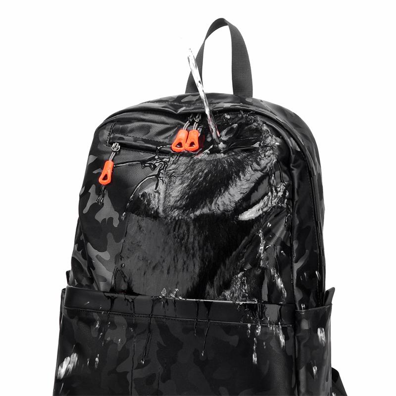 Camouflage Nylon Backpack with Front Pocket Adjustable Straps Casual Daypack for School Outdoor Travel