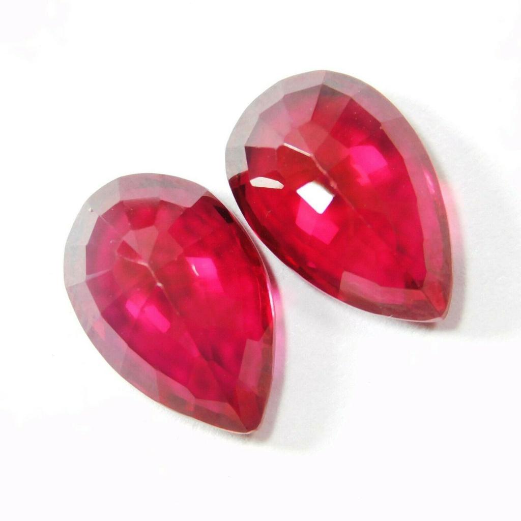 Natural Extremely Rare RUBY RED Pear Cut 17.30 Carat CERTIFIED Loose Gemstone. R-16455 004 00E 003..