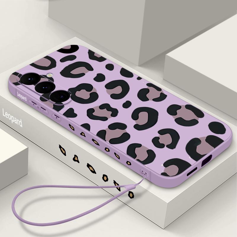 Leopard Print Magnetic Phone Case For Samsung Galaxy S26 S25 S24 Ultra S23 S24 S25 FE S22 Plus For Magsafe Soft TPU Back Cover