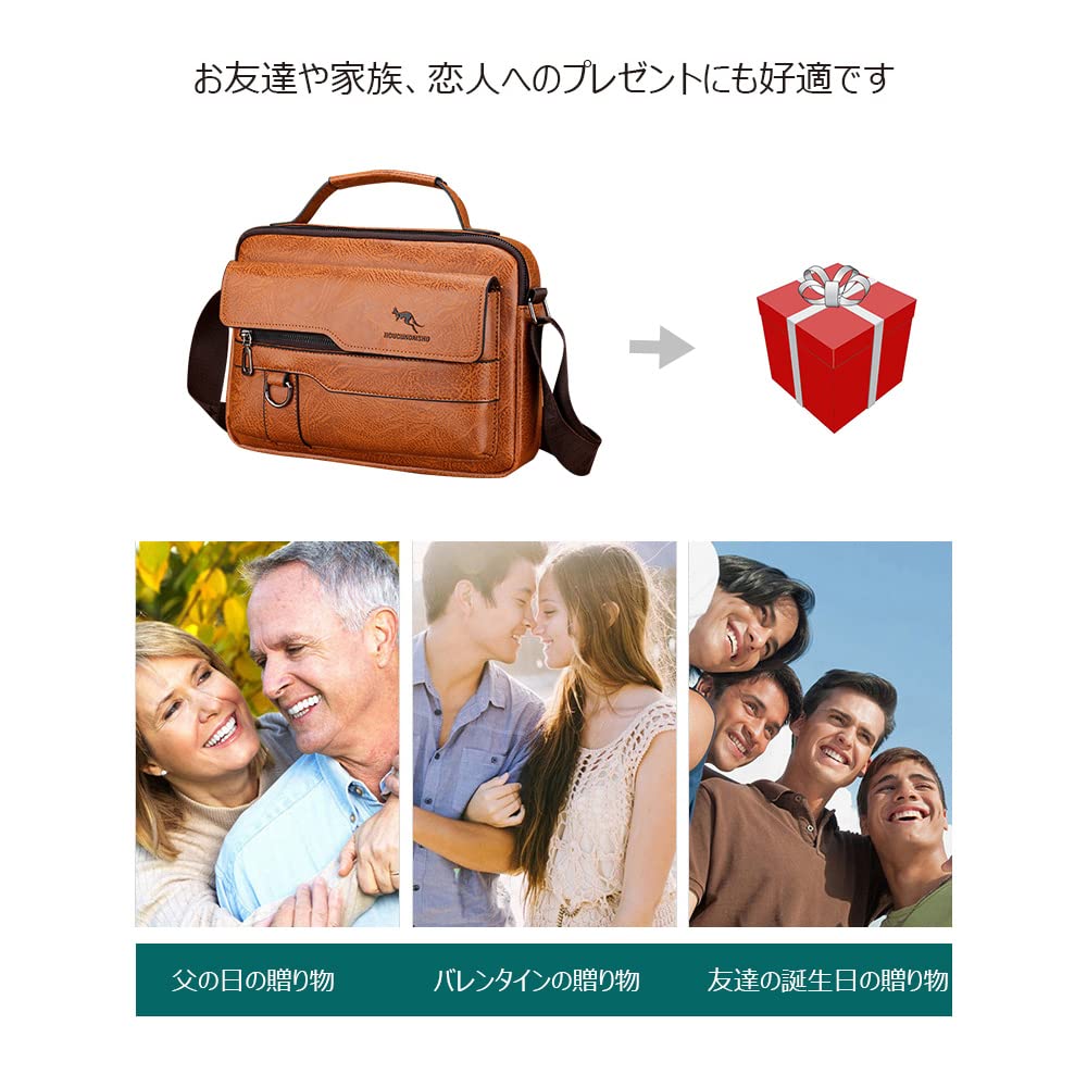 Whatna Kožená taška přes rameno, do ruky, crossbody, hrudní taška s klíčem, vhodná pro iPad, horizontální, ideální jako taška přes rameno nebo na kolo, pánská taška, 3-cestná, kabelka,