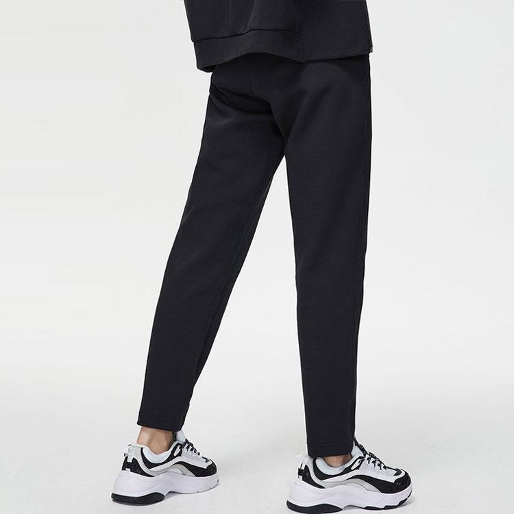 Li Ning Casual Straight Leg Knitted Sports Pants Women Pants Black AKLR004-1