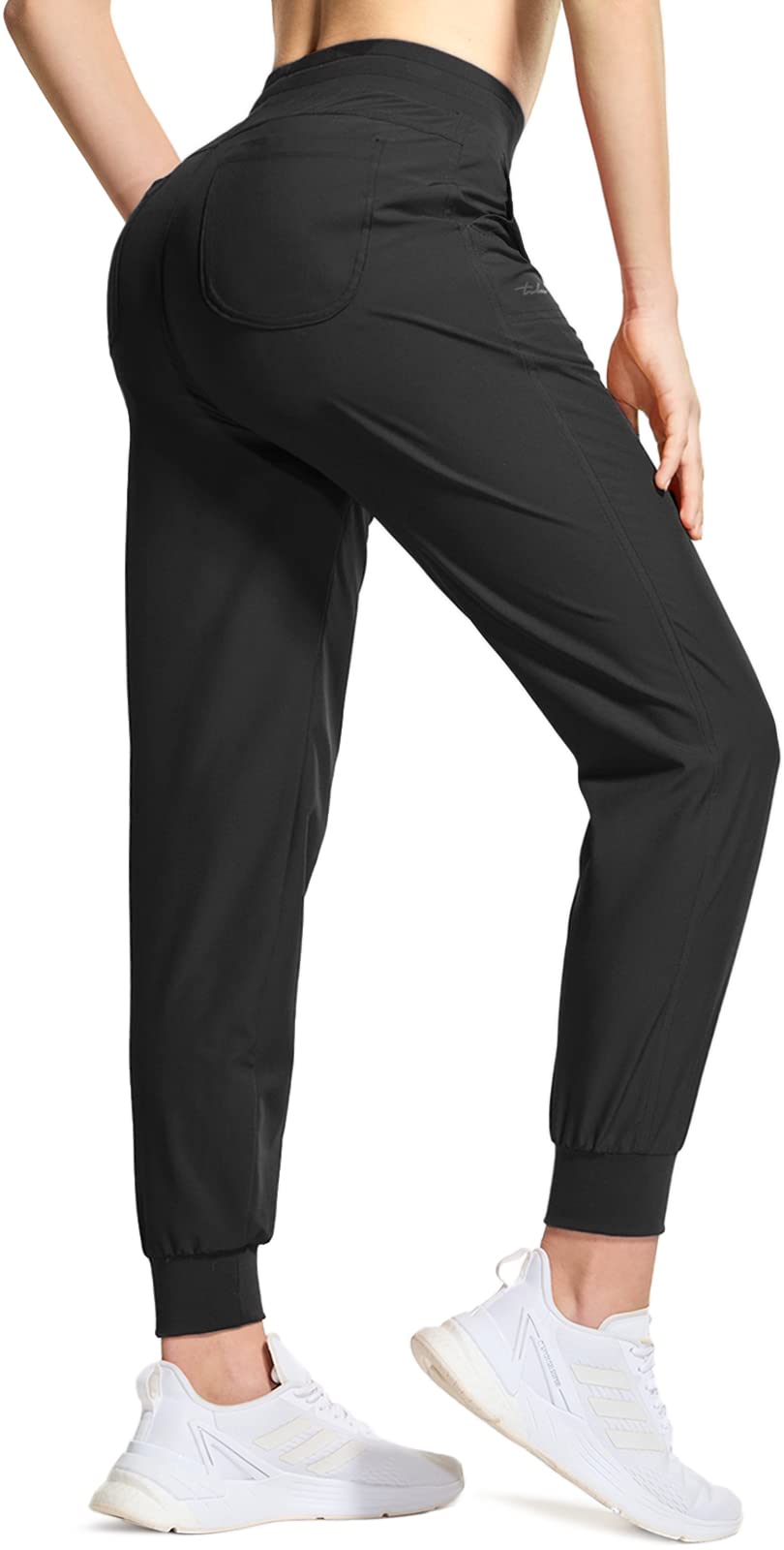 

Tesla Women s Lightweight and Stretch Jogger Pants, Long, Stretch, for Sports, Training, Yoga, Loungewear, and Casual Wear (FBP77-BLK_S)