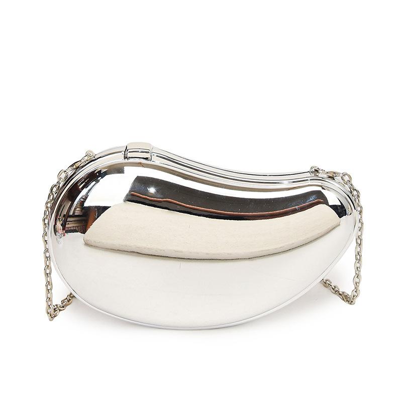 

2025 new summer small bag, European and American fashion acrylic personalized shoulder bag ins women s versatile dinner bag серебряный
