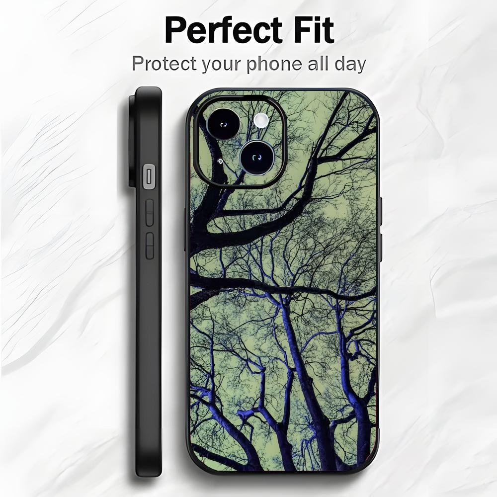 Sketch Black Tree Branches Art Phone Case Phone Case Soft Packaging Lightweight For iPhone17 16 15 14 13ProMax