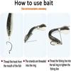 Fishing Lures 5 Pack Soft Bionic Lures Simulated Bass Lures Fishing Materials Loach Soft Lures Slow Sinking Bionic Swim Lures for Outdoor Fishing