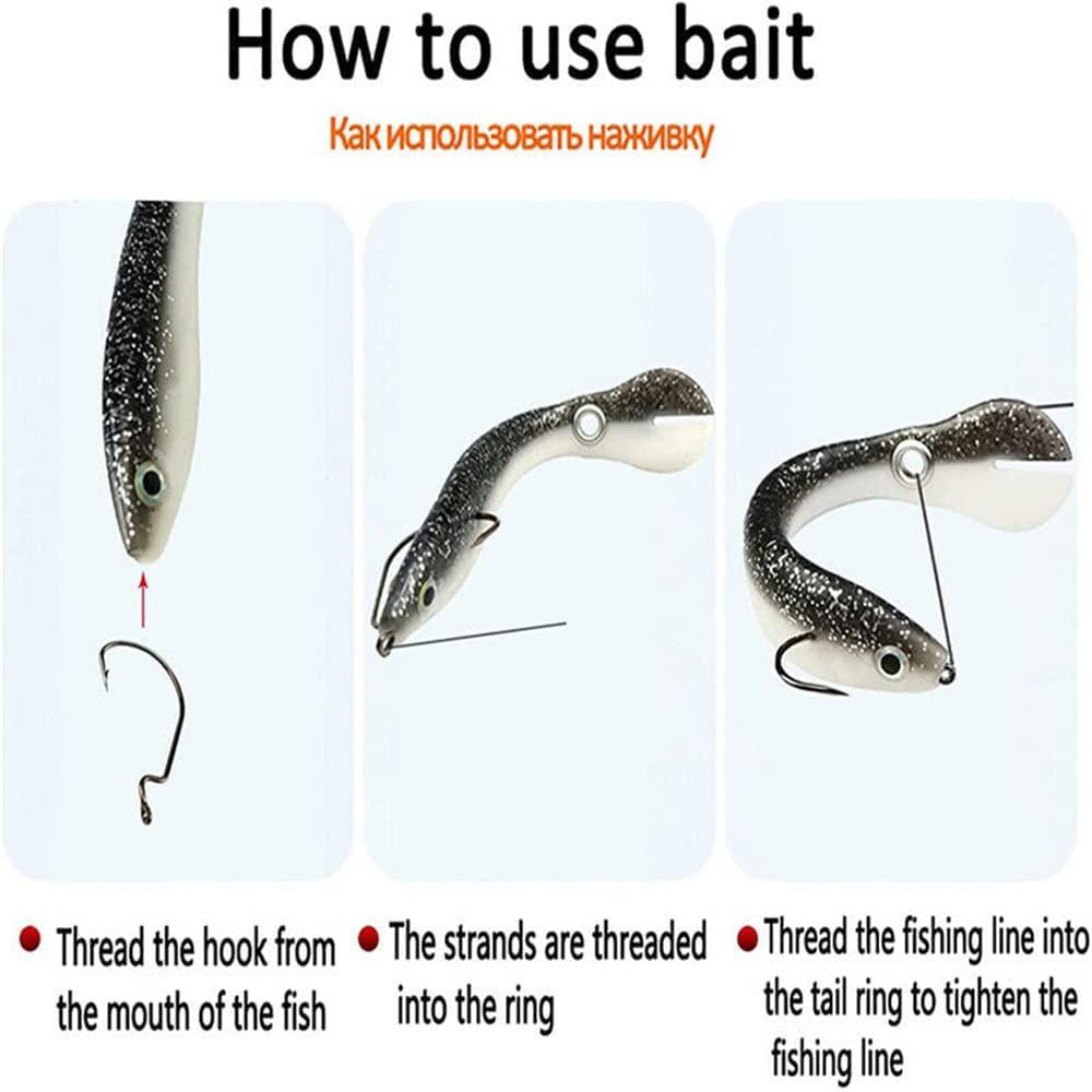 Fishing Lures 5 Pack Soft Bionic Lures Simulated Bass Lures Fishing Materials Loach Soft Lures Slow Sinking Bionic Swim Lures for Outdoor Fishing