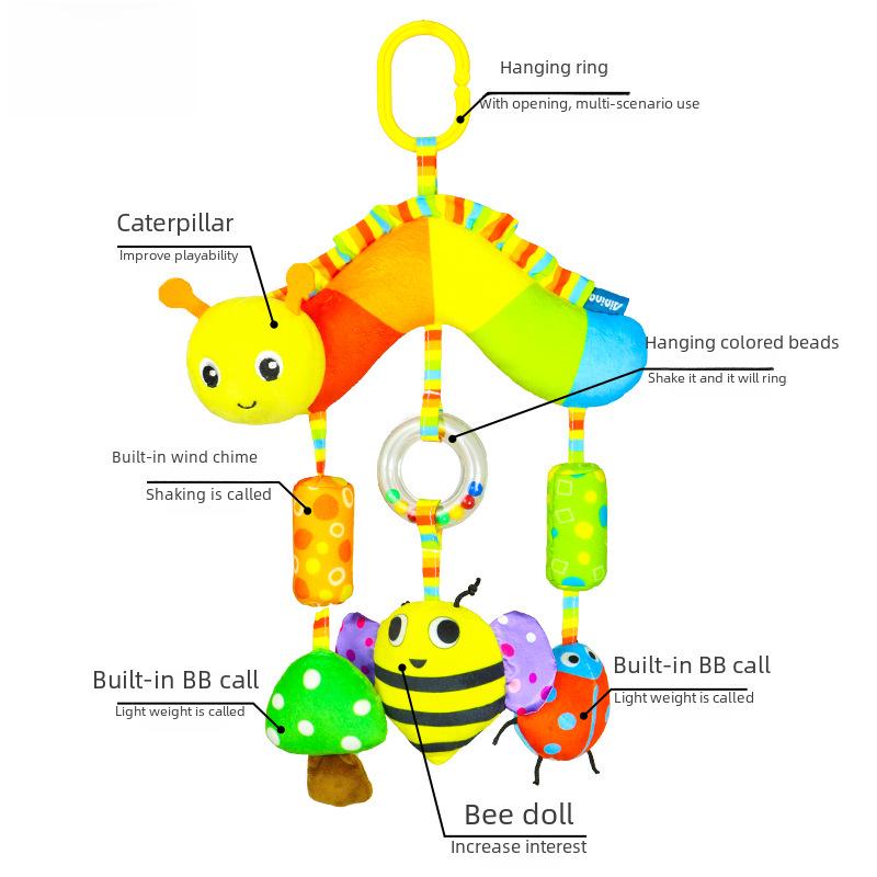 Buntes Tier-Windspiel, Kinderwagenspielzeug