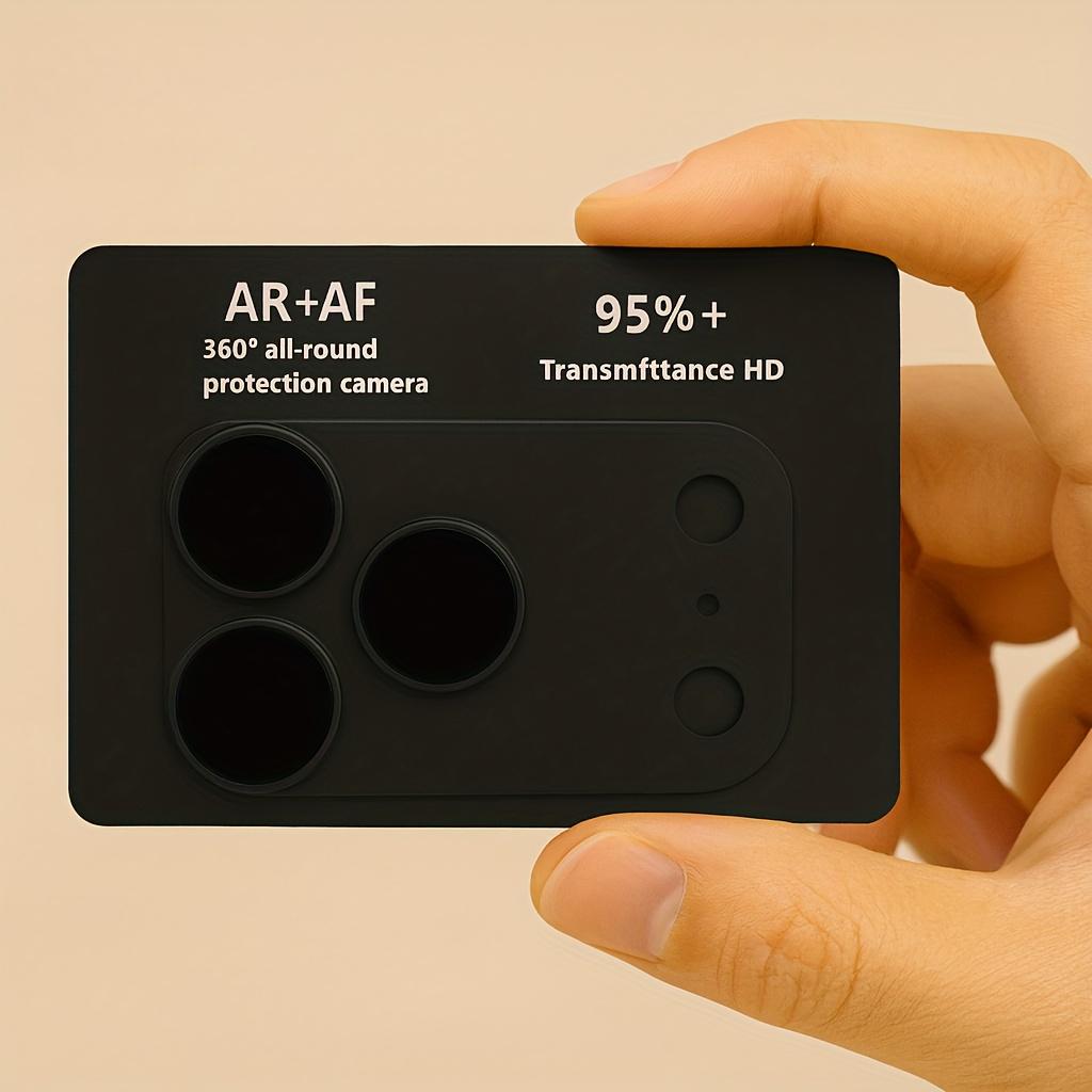 1pcs AR+AF HD Camera Protector For 17 Pro Max Pro Aluminum Metal Ring Anti-scratch Full Cover Lens Tempered Glass Film 4