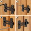 1PC Black Door Buckle Stainless Steel Bolt Latch Iron Cage Latch Lock Simple Pet Cage Door Barn Sliding Door Hitch Lock Door Buckle