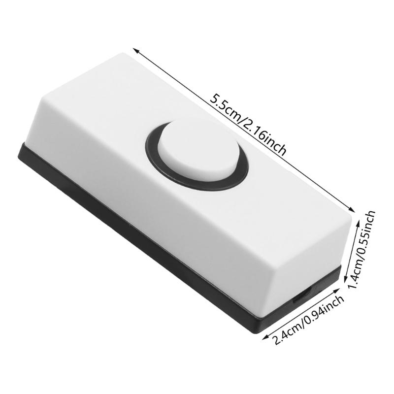 Door Bells Button Plastic Hard Wiring Press Button Doorbell Push Button with Screws Wall Mounted Doorbell Switches