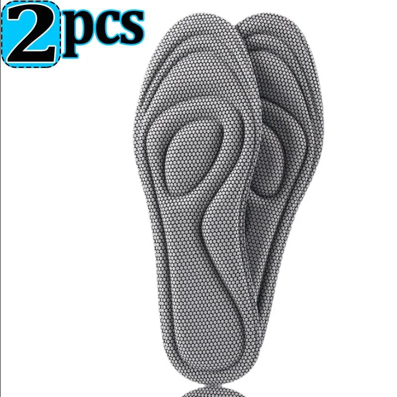 4pcs Nano Memory Foam Orthopedic Insoles for Shoes Antibacterial Deodorization Sweat Absorption Insert Sport Shoes Running Pads