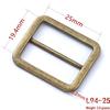 Stainless Steel Adjustable D-Ring Buckle - Copper Three-Speed Wire Pull Design