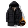 Men's Winter Hooded Thick Cotton Jacket - Cross-border Style, Plus Size, Warm & Stylish