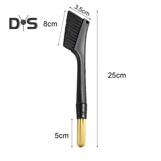 Coffee Machine Cleaning Brush Dual Head Super Soft Bristles Plastic Coffee Grinder Dusting Brush Barista Cleaning Tool Bar Accessories