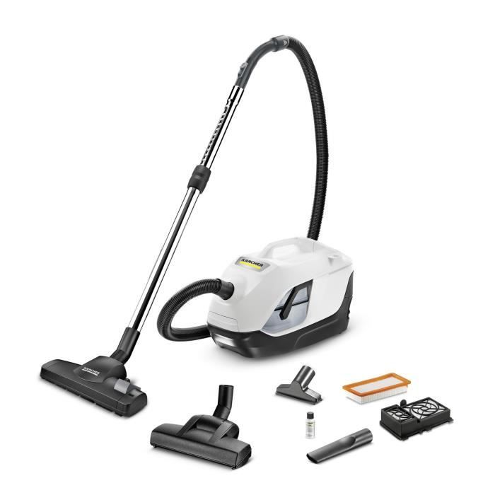 KARCHER DS 6 PLUS - Aspirateur Sans Sac Avec Filtration Par Eau + Accessoires - Rejette Un Air Dépoussiéré À 99,95 %