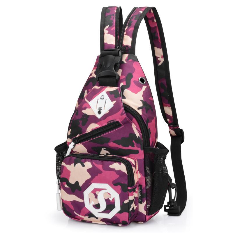 Módní Odolná Oxford Látka USB Nabíjení Lehká Kabelka Crossbody Batoh