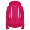 Women Casual Long Sleeve Hooded Zipper Sweatshirt Jacket With Pocket