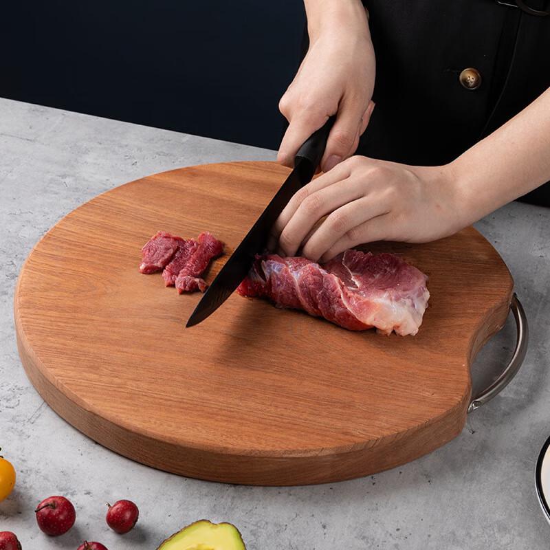 Dechang Round Ebony Wood Cutting Board