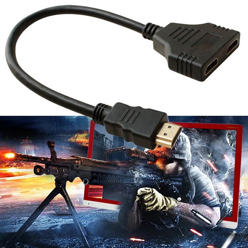 Hdmi Splitter Cable Male To Dual Hdmi 2 Female Y Splitter Adapter In Hdmi Hd Led