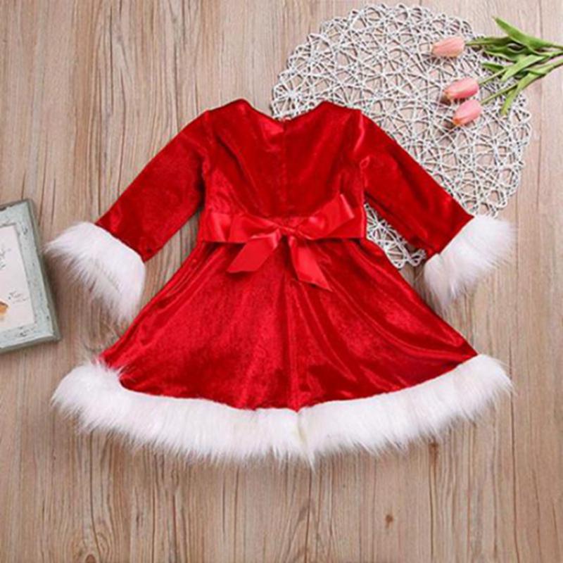 baby girl red velvet christmas dresses