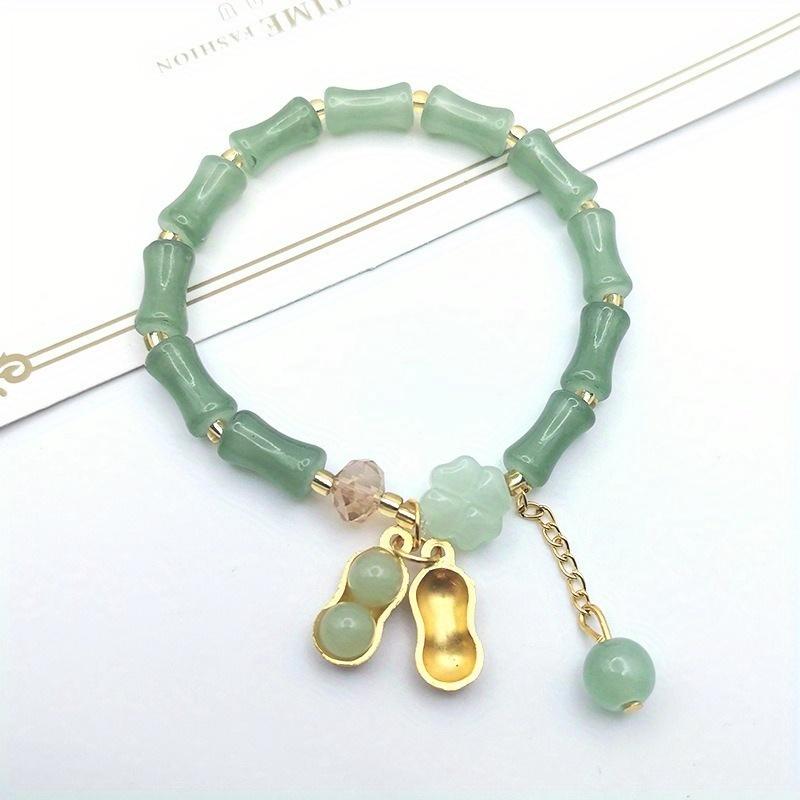 [Icing On the Cake] New Chinese Style Bamboo Joint Bracelet for Women As a Vintage Niche Gentle Gift for Besties