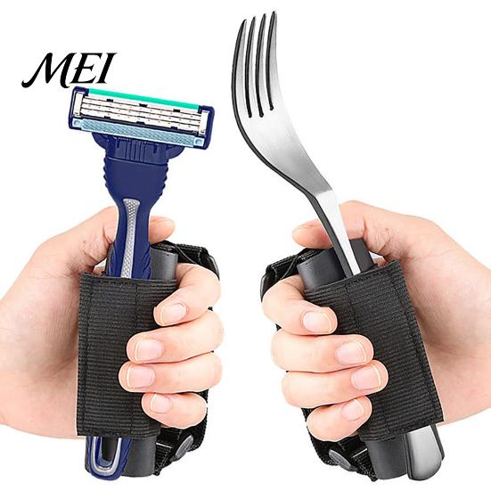 Fastener Tape Utensils Cuff Universal for Holding Utensils, Hand Mobility Assistance Cutlery Strap, Adjustable Grip Strap Spoon Fork Holder