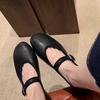 Grape mother flat shoes soft-soled single shoes 2025 spring women's round head with shallow mouth Mary Jane shoes women's high sense