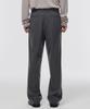 Musinsa Standard Narrow Belt One-Pleat Wide Slacks [Medium Gray]