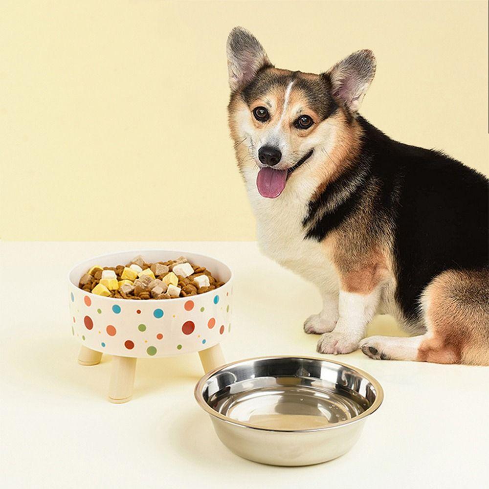 

High-legged Cat Food Bowl Non-Slip Water Feeder Container Simple Puppy Water Feeder Pet Supplies without Bowl