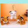 Adorable Plush Tiger Keychain Toy Perfect For Kids Cozy White Tiger Gift With Silver Clip