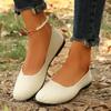Fashion Women Flats Shoes Spring Autumn Fashion Knitted Pointed Toe Mary Jane Shoes Women Casual Comfortable Shallow Mouth Loafers Women