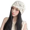 Lace Flower Stacked Hat Thin Soft Pullover Hat Creative Cap  Spring Summer